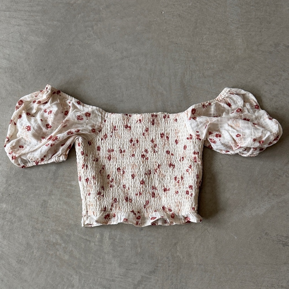 American Eagle Floral Crop Top Size XS